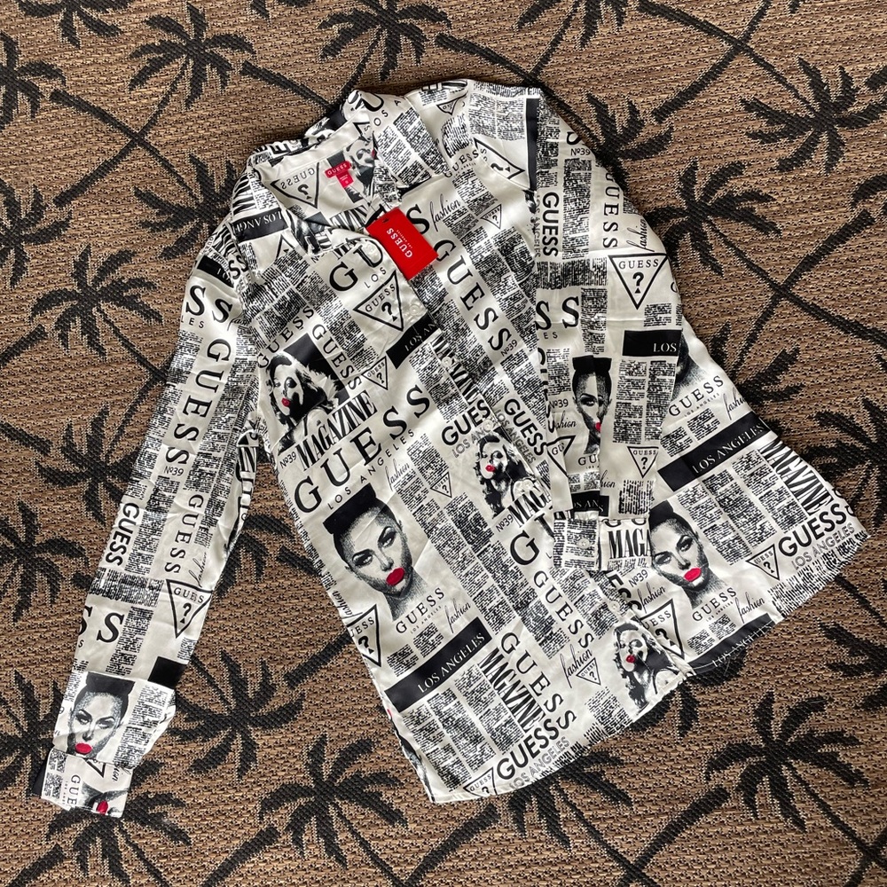 Guess button-up top